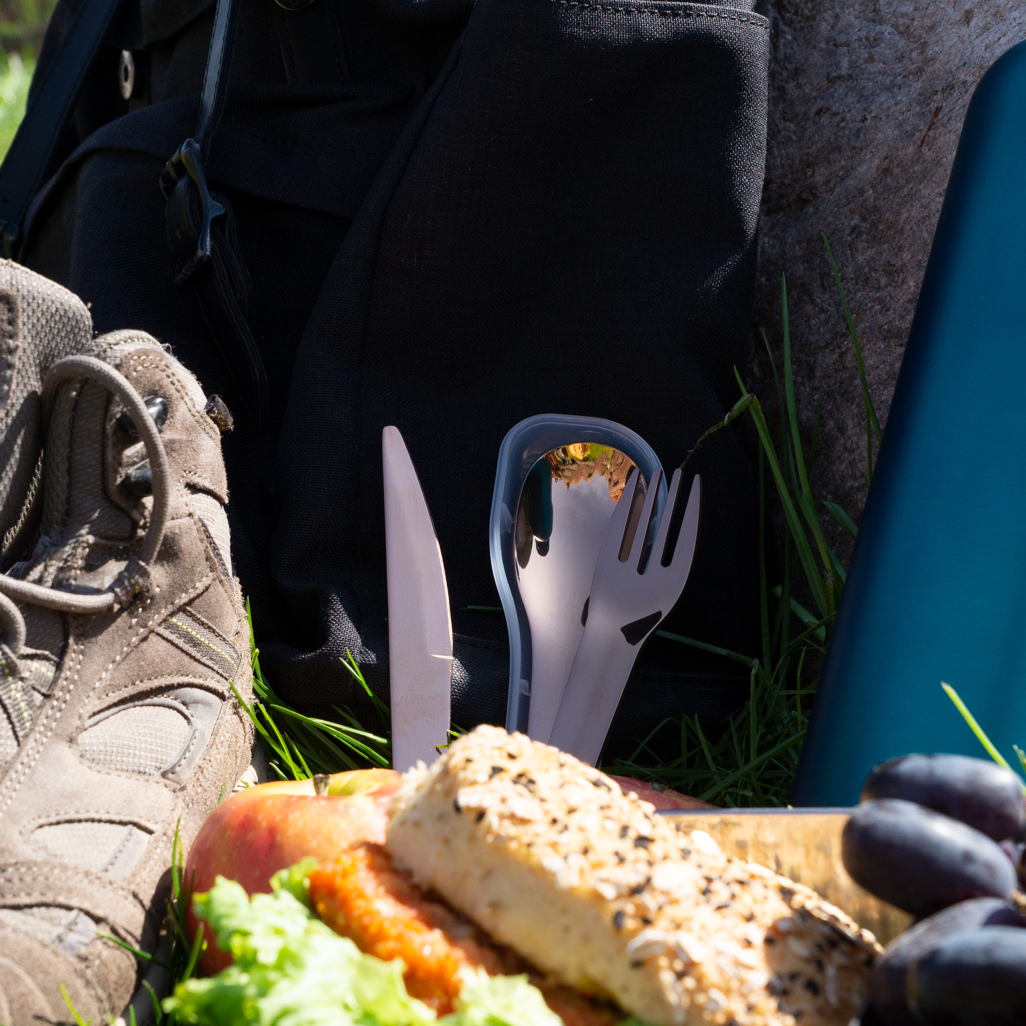 Lurch Bestiksæt To-Go rustfrit stål / bronze med opbevaringsboks Lurch Bestiksæt To-Go rustfrit stål / bronze med opbevaringsboks